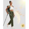 imageMAGCOMSEN Womens Hiking Pants UPF 50 Water Resistant Quick Dry Lightweight Elastic Waist Cargo Pants with 4 PocketsArmy Green