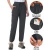 imageMAGCOMSEN Womens Hiking Pants UPF 50 Water Resistant Quick Dry Lightweight Elastic Waist Cargo Pants with 4 PocketsDark Grey