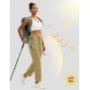 imageMAGCOMSEN Womens Hiking Pants UPF 50 Water Resistant Quick Dry Lightweight Elastic Waist Cargo Pants with 4 PocketsKhaki