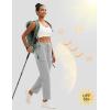 imageMAGCOMSEN Womens Hiking Pants UPF 50 Water Resistant Quick Dry Lightweight Elastic Waist Cargo Pants with 4 PocketsLight Grey