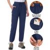 imageMAGCOMSEN Womens Hiking Pants UPF 50 Water Resistant Quick Dry Lightweight Elastic Waist Cargo Pants with 4 PocketsNavy