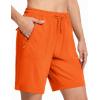 imageMAGCOMSEN Womens Hiking Shorts Lightweight Quick Dry 8quot Golf Shorts Water Resistant with 3 Zipper PocketsOrange