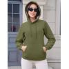 imageMAGCOMSEN Womens Hoodies Thick Fleece Lined Hooded Sweatshirt Warm Sherpa Lined Heavyweight Pullover with PocketArmy Green