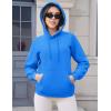 imageMAGCOMSEN Womens Hoodies Thick Fleece Lined Hooded Sweatshirt Warm Sherpa Lined Heavyweight Pullover with PocketAzure