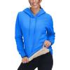 imageMAGCOMSEN Womens Hoodies Thick Fleece Lined Hooded Sweatshirt Warm Sherpa Lined Heavyweight Pullover with PocketAzure