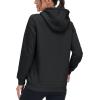 imageMAGCOMSEN Womens Hoodies Thick Fleece Lined Hooded Sweatshirt Warm Sherpa Lined Heavyweight Pullover with PocketBlack