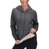 imageMAGCOMSEN Womens Hoodies Thick Fleece Lined Hooded Sweatshirt Warm Sherpa Lined Heavyweight Pullover with PocketDark Grey