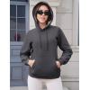 imageMAGCOMSEN Womens Hoodies Thick Fleece Lined Hooded Sweatshirt Warm Sherpa Lined Heavyweight Pullover with PocketDark Grey