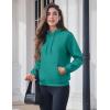 imageMAGCOMSEN Womens Hoodies Thick Fleece Lined Hooded Sweatshirt Warm Sherpa Lined Heavyweight Pullover with PocketEmerald Green