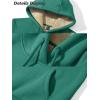 imageMAGCOMSEN Womens Hoodies Thick Fleece Lined Hooded Sweatshirt Warm Sherpa Lined Heavyweight Pullover with PocketEmerald Green