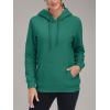 imageMAGCOMSEN Womens Hoodies Thick Fleece Lined Hooded Sweatshirt Warm Sherpa Lined Heavyweight Pullover with PocketEmerald Green