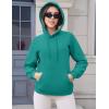 imageMAGCOMSEN Womens Hoodies Thick Fleece Lined Hooded Sweatshirt Warm Sherpa Lined Heavyweight Pullover with PocketEmerald Green
