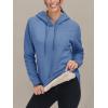 imageMAGCOMSEN Womens Hoodies Thick Fleece Lined Hooded Sweatshirt Warm Sherpa Lined Heavyweight Pullover with PocketGrey Blue