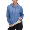 imageMAGCOMSEN Womens Hoodies Thick Fleece Lined Hooded Sweatshirt Warm Sherpa Lined Heavyweight Pullover with PocketGrey Blue