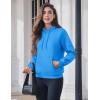imageMAGCOMSEN Womens Hoodies Thick Fleece Lined Hooded Sweatshirt Warm Sherpa Lined Heavyweight Pullover with PocketIce Blue