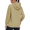 imageMAGCOMSEN Womens Hoodies Thick Fleece Lined Hooded Sweatshirt Warm Sherpa Lined Heavyweight Pullover with PocketKhaki