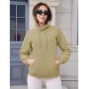 imageMAGCOMSEN Womens Hoodies Thick Fleece Lined Hooded Sweatshirt Warm Sherpa Lined Heavyweight Pullover with PocketKhaki