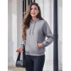 imageMAGCOMSEN Womens Hoodies Thick Fleece Lined Hooded Sweatshirt Warm Sherpa Lined Heavyweight Pullover with PocketLight Grey