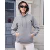 imageMAGCOMSEN Womens Hoodies Thick Fleece Lined Hooded Sweatshirt Warm Sherpa Lined Heavyweight Pullover with PocketLight Grey