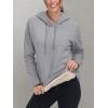 imageMAGCOMSEN Womens Hoodies Thick Fleece Lined Hooded Sweatshirt Warm Sherpa Lined Heavyweight Pullover with PocketLight Grey