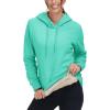 imageMAGCOMSEN Womens Hoodies Thick Fleece Lined Hooded Sweatshirt Warm Sherpa Lined Heavyweight Pullover with PocketMint Green