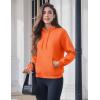 imageMAGCOMSEN Womens Hoodies Thick Fleece Lined Hooded Sweatshirt Warm Sherpa Lined Heavyweight Pullover with PocketOrange