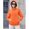 imageMAGCOMSEN Womens Hoodies Thick Fleece Lined Hooded Sweatshirt Warm Sherpa Lined Heavyweight Pullover with PocketOrange