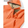 imageMAGCOMSEN Womens Hoodies Thick Fleece Lined Hooded Sweatshirt Warm Sherpa Lined Heavyweight Pullover with PocketOrange