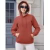 imageMAGCOMSEN Womens Hoodies Thick Fleece Lined Hooded Sweatshirt Warm Sherpa Lined Heavyweight Pullover with PocketOrange Red
