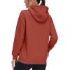 imageMAGCOMSEN Womens Hoodies Thick Fleece Lined Hooded Sweatshirt Warm Sherpa Lined Heavyweight Pullover with PocketOrange Red