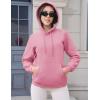 imageMAGCOMSEN Womens Hoodies Thick Fleece Lined Hooded Sweatshirt Warm Sherpa Lined Heavyweight Pullover with PocketPink