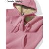 imageMAGCOMSEN Womens Hoodies Thick Fleece Lined Hooded Sweatshirt Warm Sherpa Lined Heavyweight Pullover with PocketPink