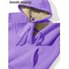 imageMAGCOMSEN Womens Hoodies Thick Fleece Lined Hooded Sweatshirt Warm Sherpa Lined Heavyweight Pullover with PocketPurple