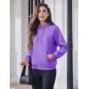 imageMAGCOMSEN Womens Hoodies Thick Fleece Lined Hooded Sweatshirt Warm Sherpa Lined Heavyweight Pullover with PocketPurple