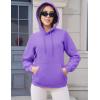 imageMAGCOMSEN Womens Hoodies Thick Fleece Lined Hooded Sweatshirt Warm Sherpa Lined Heavyweight Pullover with PocketPurple