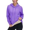 imageMAGCOMSEN Womens Hoodies Thick Fleece Lined Hooded Sweatshirt Warm Sherpa Lined Heavyweight Pullover with PocketPurple