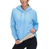 imageMAGCOMSEN Womens Hoodies Thick Fleece Lined Hooded Sweatshirt Warm Sherpa Lined Heavyweight Pullover with PocketSky Blue