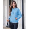 imageMAGCOMSEN Womens Hoodies Thick Fleece Lined Hooded Sweatshirt Warm Sherpa Lined Heavyweight Pullover with PocketSky Blue