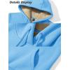 imageMAGCOMSEN Womens Hoodies Thick Fleece Lined Hooded Sweatshirt Warm Sherpa Lined Heavyweight Pullover with PocketSky Blue