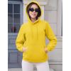 imageMAGCOMSEN Womens Hoodies Thick Fleece Lined Hooded Sweatshirt Warm Sherpa Lined Heavyweight Pullover with PocketYellow