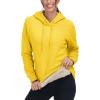 imageMAGCOMSEN Womens Hoodies Thick Fleece Lined Hooded Sweatshirt Warm Sherpa Lined Heavyweight Pullover with PocketYellow