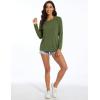 imageMAGCOMSEN Womens Long Sleeve Shirts UPF 50 Workout Tops Sun Protection Athletic Running Swim Rash GuardArmy Green