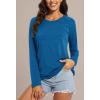 imageMAGCOMSEN Womens Long Sleeve Shirts UPF 50 Workout Tops Sun Protection Athletic Running Swim Rash GuardMiddle Blue