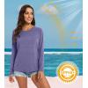 imageMAGCOMSEN Womens Long Sleeve Shirts UPF 50 Workout Tops Sun Protection Athletic Running Swim Rash GuardPurple
