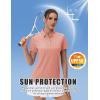 imageMAGCOMSEN Womens Polos Golf Shirts Short Sleeve UPF 50 Collared Shirt Quick Dry Tennis Work Athletic TopsApricot