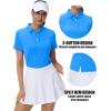 imageMAGCOMSEN Womens Polos Golf Shirts Short Sleeve UPF 50 Collared Shirt Quick Dry Tennis Work Athletic TopsAzure