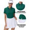 imageMAGCOMSEN Womens Polos Golf Shirts Short Sleeve UPF 50 Collared Shirt Quick Dry Tennis Work Athletic TopsEmerald Green