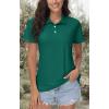 imageMAGCOMSEN Womens Polos Golf Shirts Short Sleeve UPF 50 Collared Shirt Quick Dry Tennis Work Athletic TopsEmerald Green