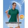 imageMAGCOMSEN Womens Polos Golf Shirts Short Sleeve UPF 50 Collared Shirt Quick Dry Tennis Work Athletic TopsEmerald Green