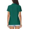 imageMAGCOMSEN Womens Polos Golf Shirts Short Sleeve UPF 50 Collared Shirt Quick Dry Tennis Work Athletic TopsEmerald Green